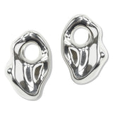 112722, MOLTEN ORGANIC GEOMETRIC CUTOUT STATEMENT EARRINGS