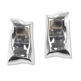 112723, MOLTEN RECTANGULAR STATEMENT EARRINGS