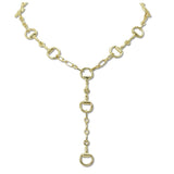 112725, HORSEBIT LINK Y-DROP NECKLACE