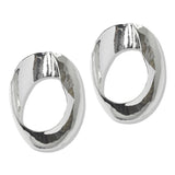 112729, TWISTED OVAL CUTOUT STATEMENT EARRINGS
