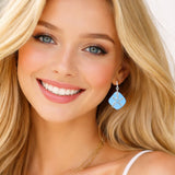 112768, STARFISH SEA GLASS DROP EARRINGS