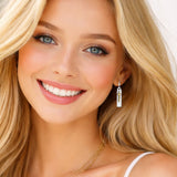 112771, INSPIRATION RECTANGULAR BAR CROSS DANGLE EARRINGS