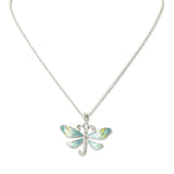 112774, VIBRANT ENAMEL DRAGONFLY PENDANT NECKLACE