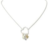 112778, BLESSED AND PEARL ACCENT CUTOUT HAMMERED HEART NECKLACE