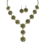 112789, WESTERN FLORAL CONCHO Y-NECKLACE