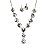 112789, WESTERN FLORAL CONCHO Y-NECKLACE