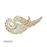 112803, PEARL AND CRYSTAL SWIRL STATEMENT BROOCH PIN