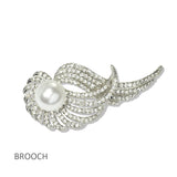 112803, PEARL AND CRYSTAL SWIRL STATEMENT BROOCH PIN
