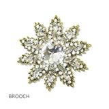112804, VINTAGE CRYSTAL STARBURST BROOCH PIN