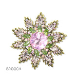 112804, VINTAGE CRYSTAL STARBURST BROOCH PIN
