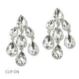 112814, CRYSTAL CHANDELIER CLIP ON EARRINGS