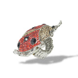 112816, PAVE CRYSTAL LADYBUG STRETCH RING