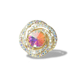112818, CRYSTAL RHINESTONE SWIRL STRETCH RING