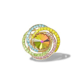 112818, CRYSTAL RHINESTONE SWIRL STRETCH RING