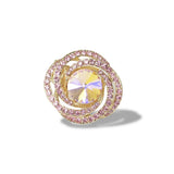 112818, CRYSTAL RHINESTONE SWIRL STRETCH RING