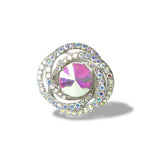 112818, CRYSTAL RHINESTONE SWIRL STRETCH RING
