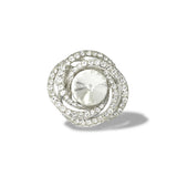 112818, CRYSTAL RHINESTONE SWIRL STRETCH RING