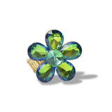 112819, CRYSTAL RHINESTONE FLOWER STRETCH RING