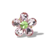 112819, CRYSTAL RHINESTONE FLOWER STRETCH RING