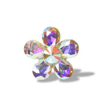 112819, CRYSTAL RHINESTONE FLOWER STRETCH RING