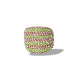 112822, CRYSTAL PAVE WIDE DOME STRETCH RING