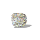 112822, CRYSTAL PAVE WIDE DOME STRETCH RING