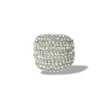 112822, CRYSTAL PAVE WIDE DOME STRETCH RING