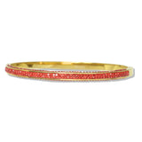 112826, STAINLESS STEEL PAVE CRYSTAL HINGED BANGLE BRACELET