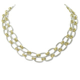 112828, 14K GOLD PLATED 36 INCH TWO TONE CONVERTIBLE WRAP CHAIN DESIGNER INSPIRED NECKLACE