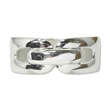 112838, BOLD INTERLOCKING LINK HINGED BANGLE BRACELET