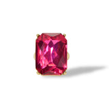 112842, EMERALD CUT CRYSTAL STRETCH RING