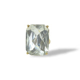 112842, EMERALD CUT CRYSTAL STRETCH RING