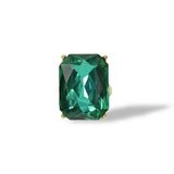 112842, EMERALD CUT CRYSTAL STRETCH RING