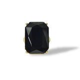 112842, EMERALD CUT CRYSTAL STRETCH RING