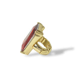 112842, EMERALD CUT CRYSTAL STRETCH RING