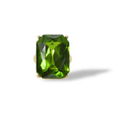 112842, EMERALD CUT CRYSTAL STRETCH RING