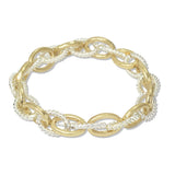 112850, OVAL TWISTED ROPE STRETCH BRACELET