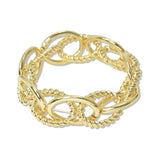 112854, OVAL TWISTED ROPE ACCENT CHAIN STRETCH BRACELET
