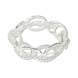 112854, OVAL TWISTED ROPE ACCENT CHAIN STRETCH BRACELET