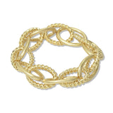 112854, OVAL TWISTED ROPE ACCENT CHAIN STRETCH BRACELET