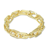 112855, GEOMETRIC PAPERCLIP LINK STRETCH BRACELET