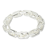 112855, GEOMETRIC PAPERCLIP LINK STRETCH BRACELET