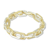112855, GEOMETRIC PAPERCLIP LINK STRETCH BRACELET