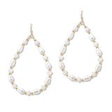 112859, CCB GLASS PEARL BEADED TEARDROP EARRINGS