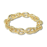 112866, OVAL TWISTED ROPE STRETCH BRACELET