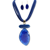 112873, GEOMETRIC STACKED RESIN PENDANT NECKLACE