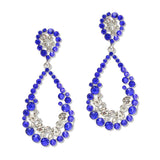 112882, SORORITY CRYSTAL TEARDROP CHANDELIER EARRINGS