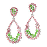 112882, SORORITY CRYSTAL TEARDROP CHANDELIER EARRINGS