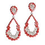 112882, SORORITY CRYSTAL TEARDROP CHANDELIER EARRINGS
