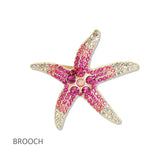 112886, OMBRE CRYSTAL STARFISH BROOCH PIN